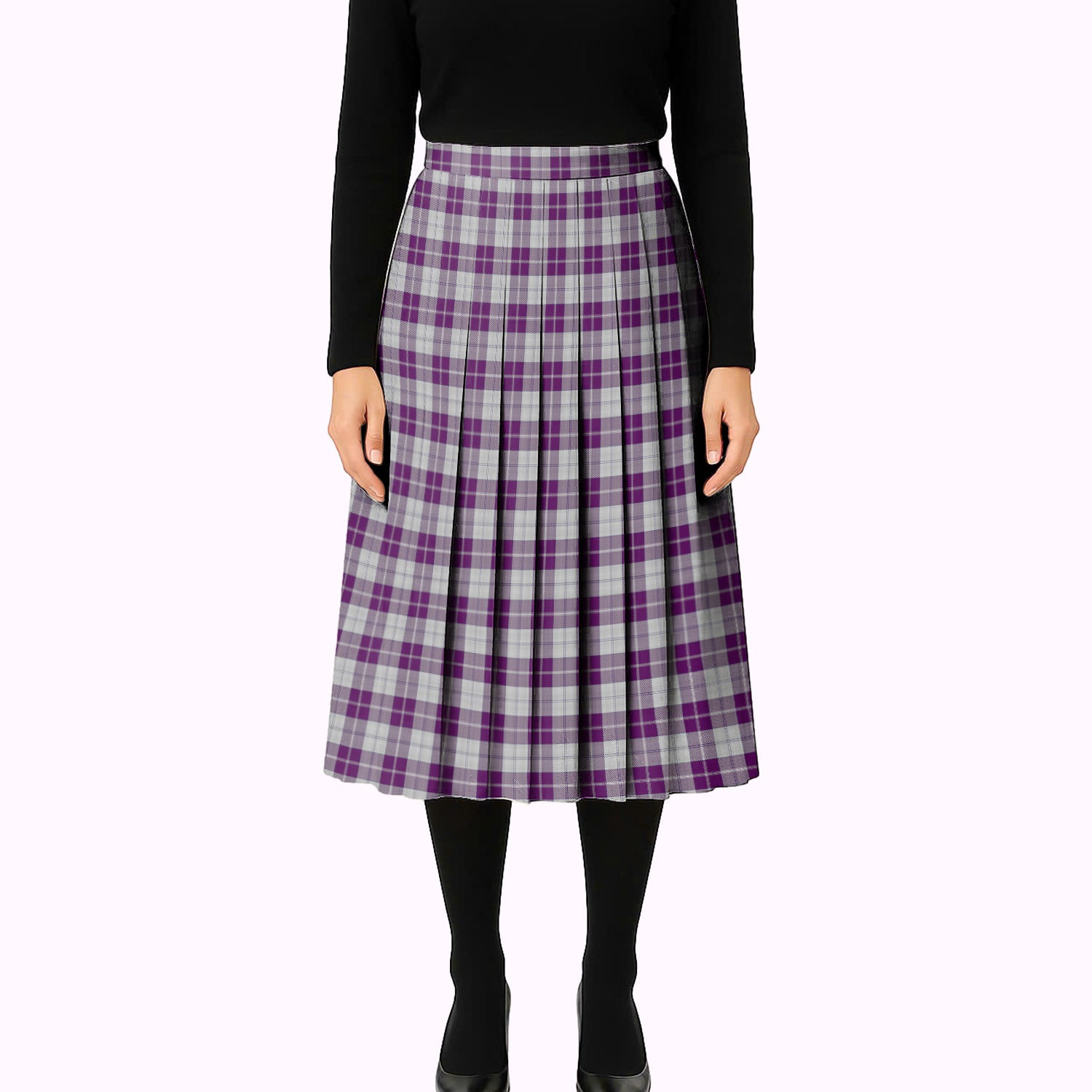 ScotsTee Shop Scottish Dunlop Dress Tartan Pleated Midi Skirt