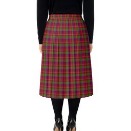 ScotsTee Shop Scottish Glenfinnan Tartan Pleated Midi Skirt