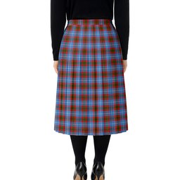 ScotsTee Shop Scottish Edinburgh Tartan Pleated Midi Skirt