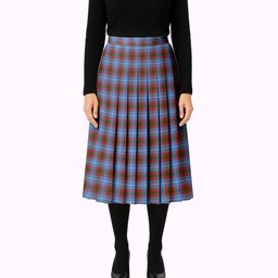 ScotsTee Shop Scottish Edinburgh Tartan Pleated Midi Skirt
