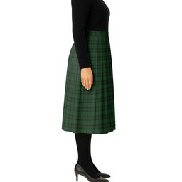 ScotsTee Shop Scottish Forbes 1842 Tartan Pleated Midi Skirt