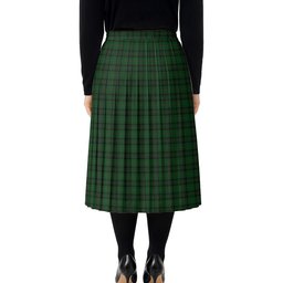 ScotsTee Shop Scottish Forbes 1842 Tartan Pleated Midi Skirt