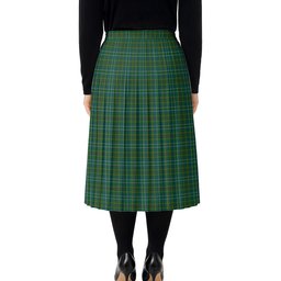 ScotsTee Shop Scottish Harkness Hunting Tartan Pleated Midi Skirt