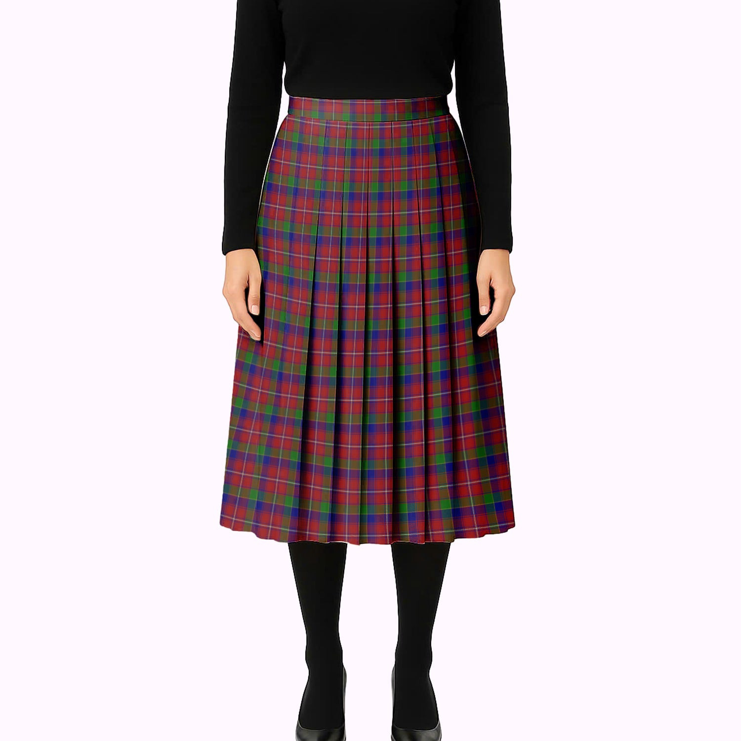 ScotsTee Shop Scottish Fitzgerald Dress Tartan Pleated Midi Skirt