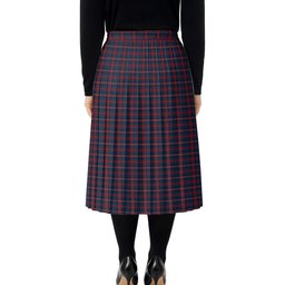 ScotsTee Shop Scottish Evans of Wales Tartan Pleated Midi Skirt