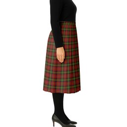 ScotsTee Shop Scottish Blackstock Red Dress Tartan Pleated Midi Skirt