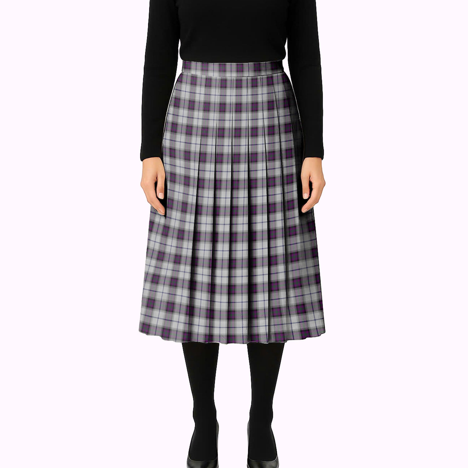 ScotsTee Shop Scottish Alexander of Menstry Dress Tartan Pleated Midi Skirt