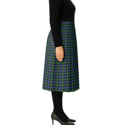 ScotsTee Shop Scottish Baillie Hunting Tartan Pleated Midi Skirt