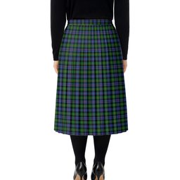 ScotsTee Shop Scottish Baillie Hunting Tartan Pleated Midi Skirt