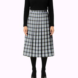 ScotsTee Shop Scottish Bell of the Borders SC Tartan Pleated Midi Skirt