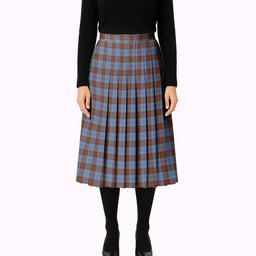 ScotsTee Shop Scottish Anderson Modern Tartan Pleated Midi Skirt
