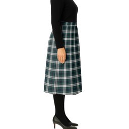 ScotsTee Shop Scottish Black Watch Dress Modern Tartan Pleated Midi Skirt