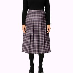 ScotsTee Shop Scottish Cameron of Erracht Dress Tartan Pleated Midi Skirt