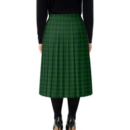 ScotsTee Shop Scottish Dunbar Hunting Tartan Pleated Midi Skirt