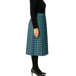 ScotsTee Shop Scottish Campbel of Cawdor Ancient Tartan Pleated Midi Skirt