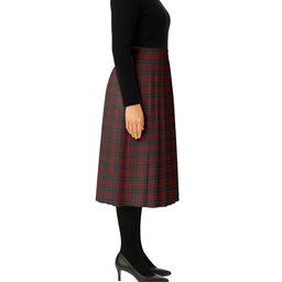 ScotsTee Shop Scottish Donald of Glencoe Tartan Pleated Midi Skirt