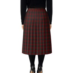 ScotsTee Shop Scottish Donald of Glencoe Tartan Pleated Midi Skirt