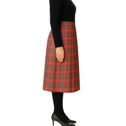 ScotsTee Shop Scottish Burns (Burns 1930) Modern Tartan Pleated Midi Skirt