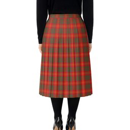 ScotsTee Shop Scottish Burns (Burns 1930) Modern Tartan Pleated Midi Skirt
