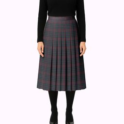 ScotsTee Shop Scottish Jrgensen of Taasingee Tartan Pleated Midi Skirt