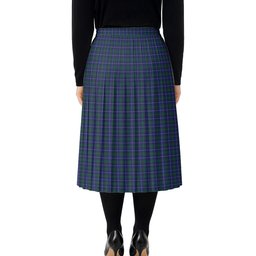 ScotsTee Shop Scottish Isle of Harris Tartan Pleated Midi Skirt