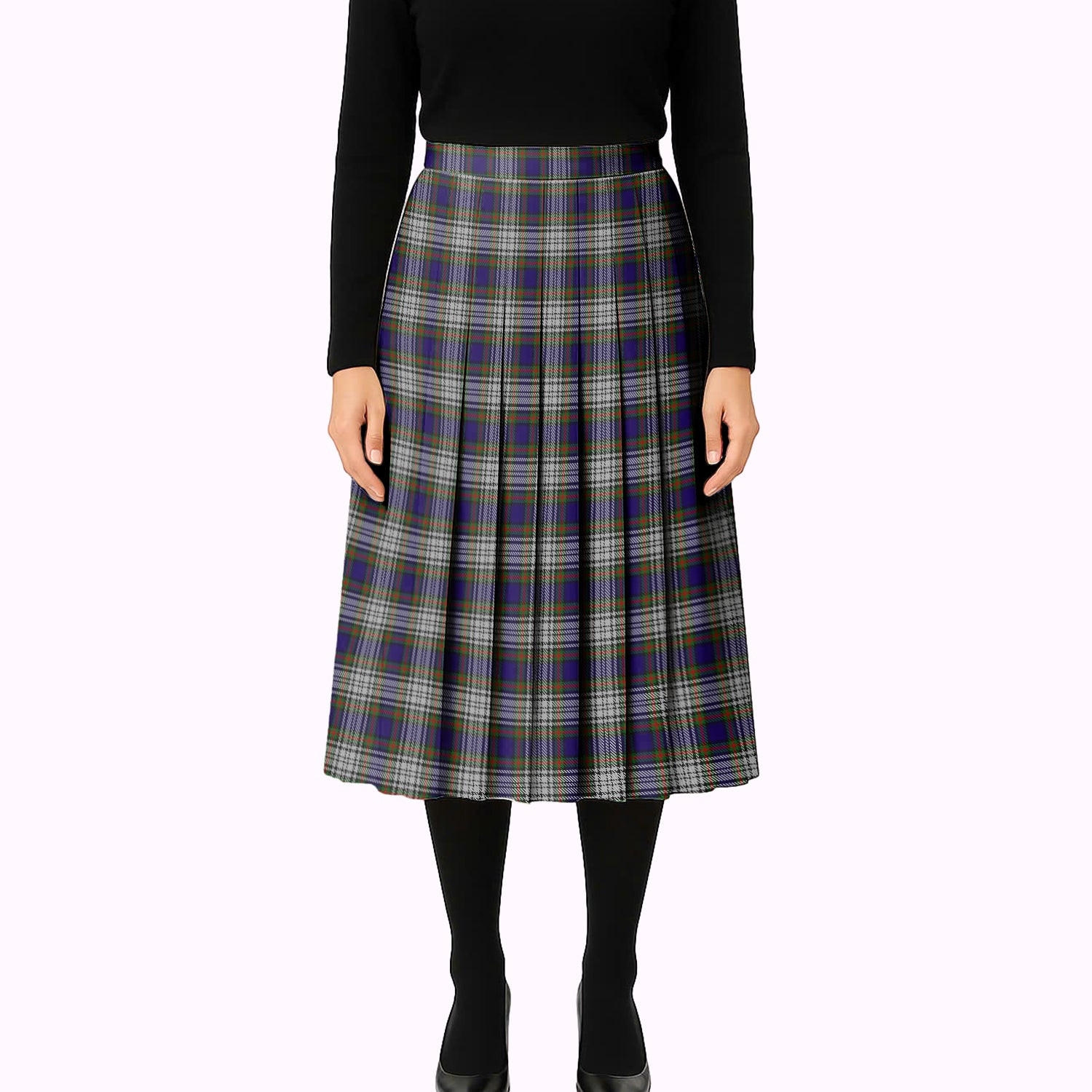 ScotsTee Shop Scottish Highfield Dress Tartan Pleated Midi Skirt