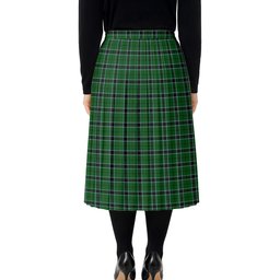 ScotsTee Shop Scottish Innes Hunting Tartan Pleated Midi Skirt