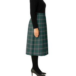 ScotsTee Shop Scottish Kelly of Sleat Hunting Tartan Pleated Midi Skirt