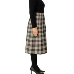 ScotsTee Shop Scottish Hohenzollern Tartan Pleated Midi Skirt