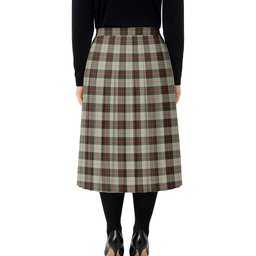 ScotsTee Shop Scottish Hohenzollern Tartan Pleated Midi Skirt
