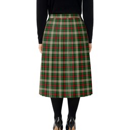 ScotsTee Shop Scottish Hohenzollern Staff Tartan Pleated Midi Skirt