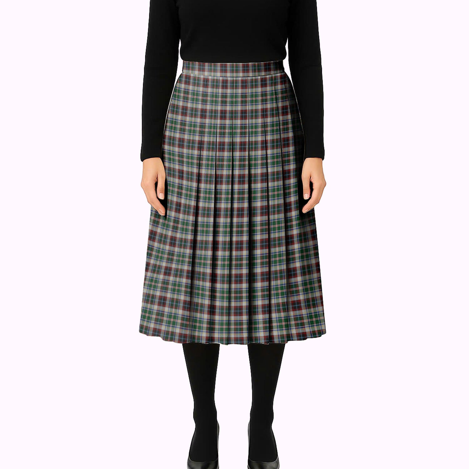 ScotsTee Shop Scottish Innes Dress Tartan Pleated Midi Skirt