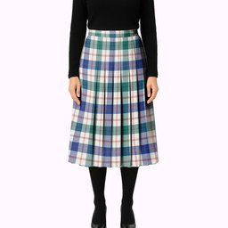ScotsTee Shop Scottish Guthrie Dress Modern Tartan Pleated Midi Skirt