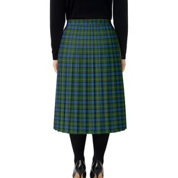 ScotsTee Shop Scottish Ferguson of Atholl Tartan Pleated Midi Skirt