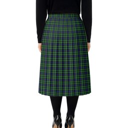 ScotsTee Shop Scottish Graham of Montrose Tartan Pleated Midi Skirt