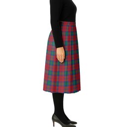 ScotsTee Shop Scottish Fotheringham Tartan Pleated Midi Skirt