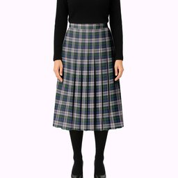 ScotsTee Shop Scottish Lauder Dress Tartan Pleated Midi Skirt