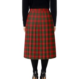 ScotsTee Shop Scottish MacGregor of Balquhidder Tartan Pleated Midi Skirt