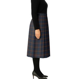ScotsTee Shop Scottish MacLaine of Lochbuie Hunting Tartan Pleated Midi Skirt