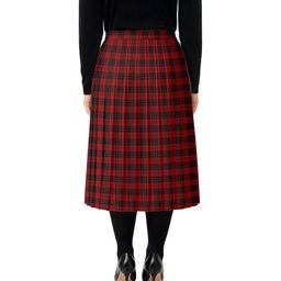 ScotsTee Shop Scottish MacLeod of Raasay Highland Tartan Pleated Midi Skirt