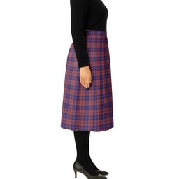 ScotsTee Shop Scottish MacGregor of Glengyle Tartan Pleated Midi Skirt