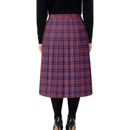 ScotsTee Shop Scottish MacGregor of Glengyle Tartan Pleated Midi Skirt