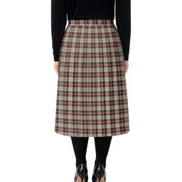 ScotsTee Shop Scottish MacLean Dress Tartan Pleated Midi Skirt