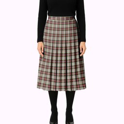 ScotsTee Shop Scottish MacLean Dress Tartan Pleated Midi Skirt