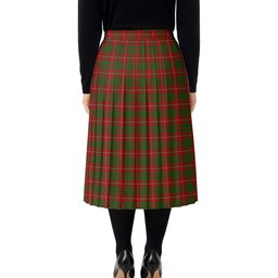 ScotsTee Shop Scottish MacGregor of Balquidder Tartan Pleated Midi Skirt