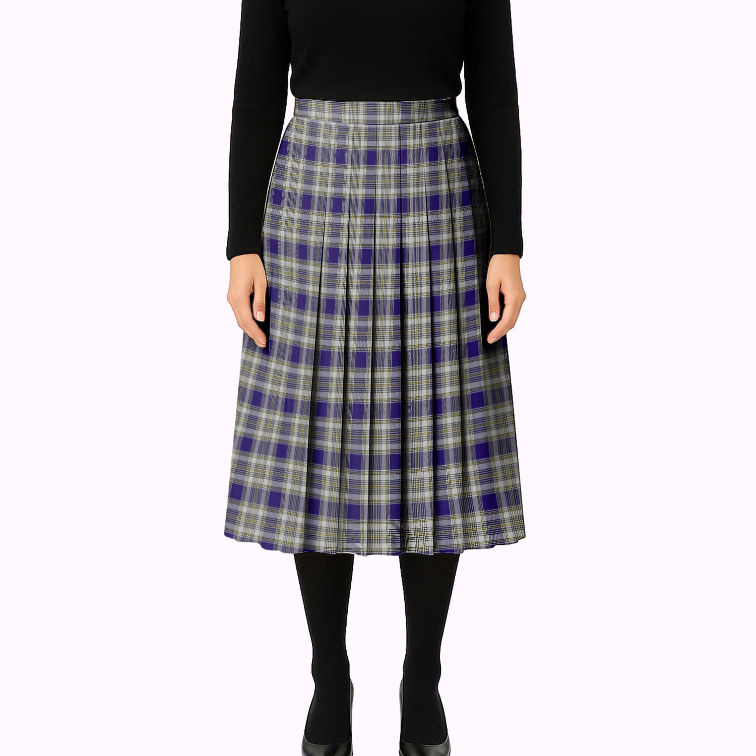 ScotsTee Shop Scottish Livingstone Dress Tartan Pleated Midi Skirt