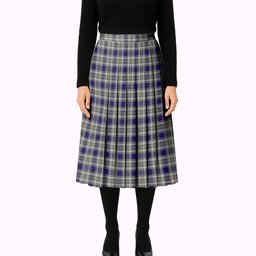 ScotsTee Shop Scottish Livingstone Dress Tartan Pleated Midi Skirt