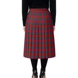 ScotsTee Shop Scottish MacDonald of Glenaladale Tartan Pleated Midi Skirt