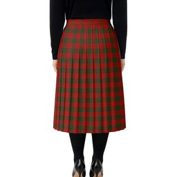 ScotsTee Shop Scottish MacGregor of Glenstrae Tartan Pleated Midi Skirt