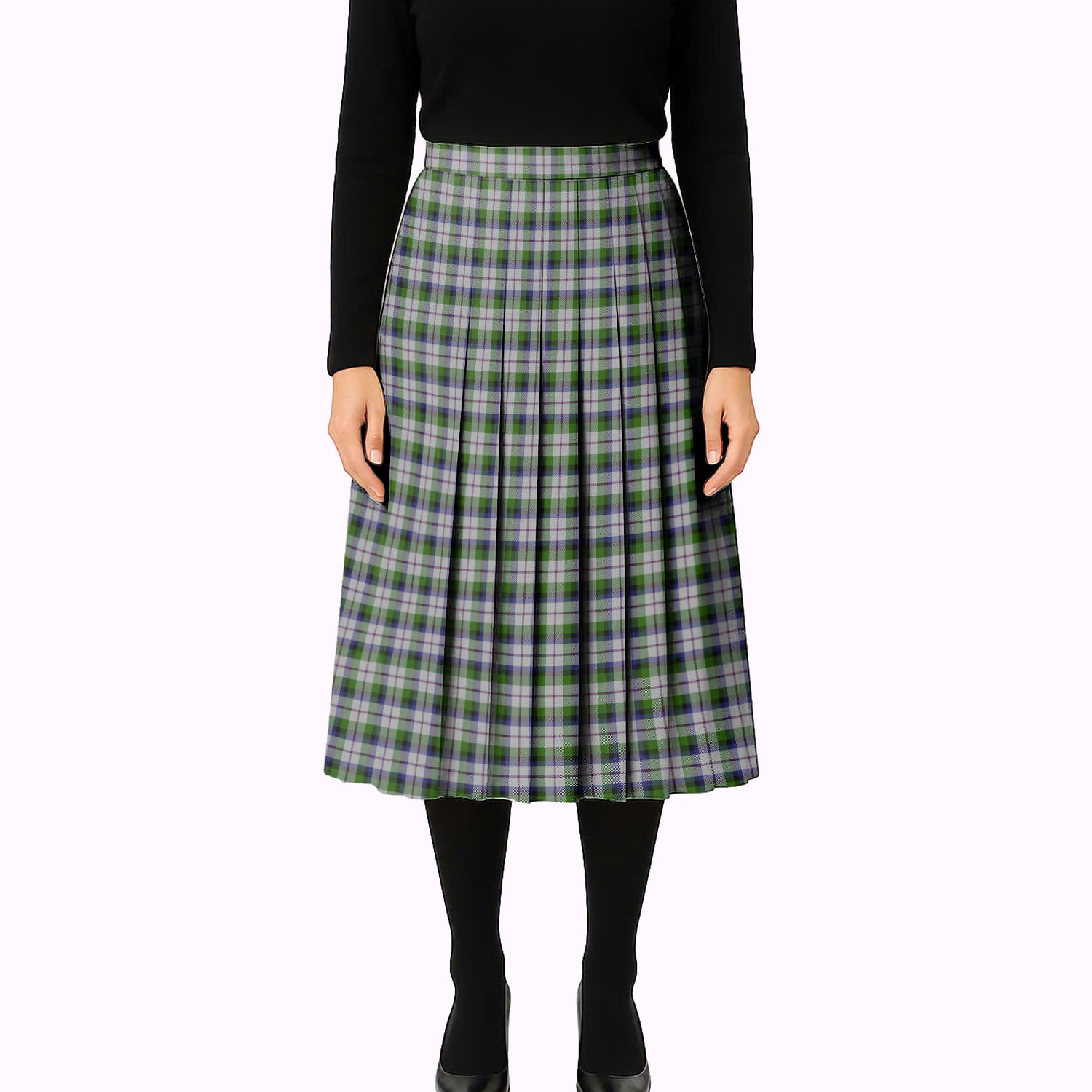 ScotsTee Shop Scottish MacNachten Dress Tartan Pleated Midi Skirt
